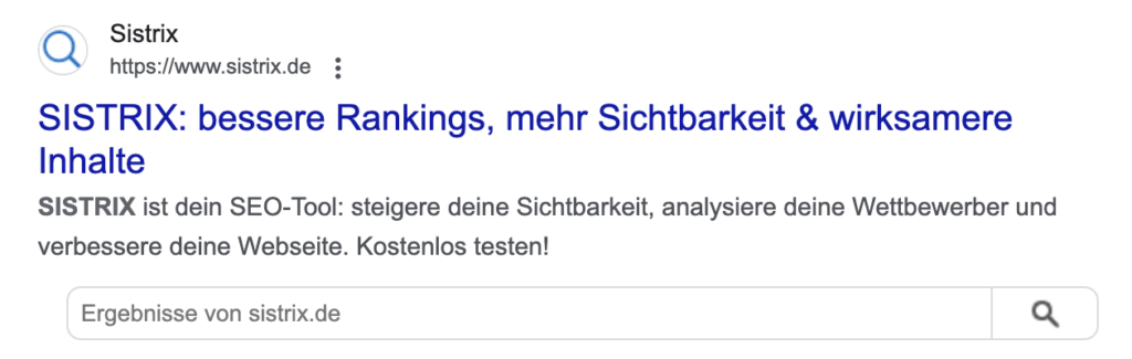 Wie Sieht Die Optimale Meta Description Aus Frag Sistrix