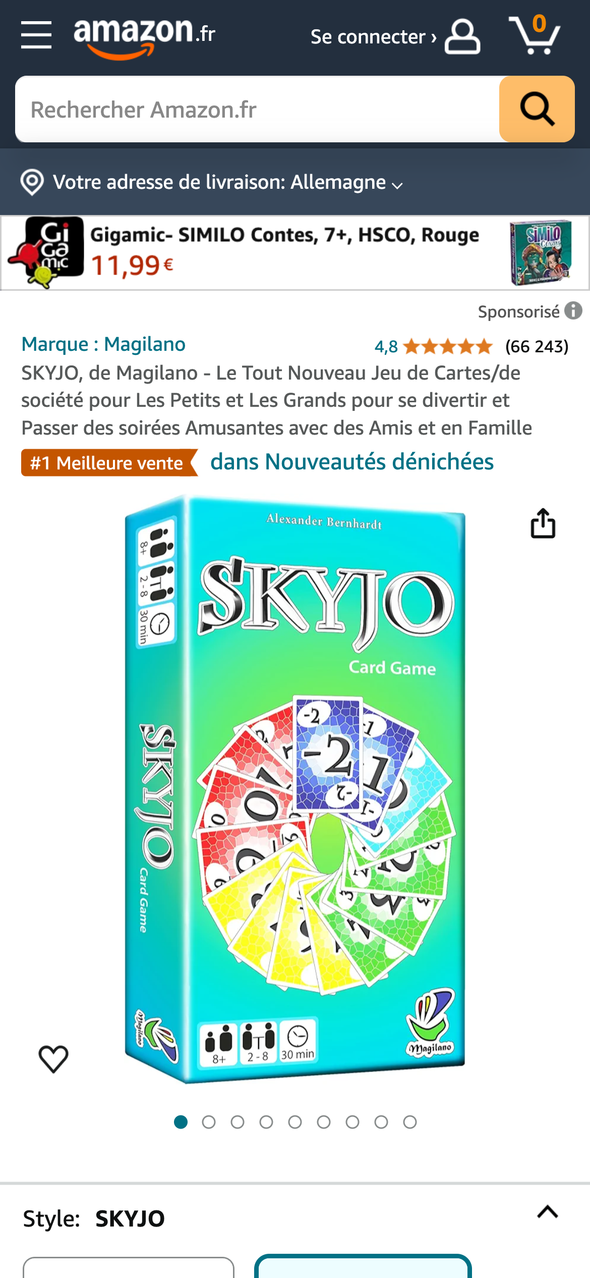 Skyjo card game by Magilano, family-friendly fun for all ages.