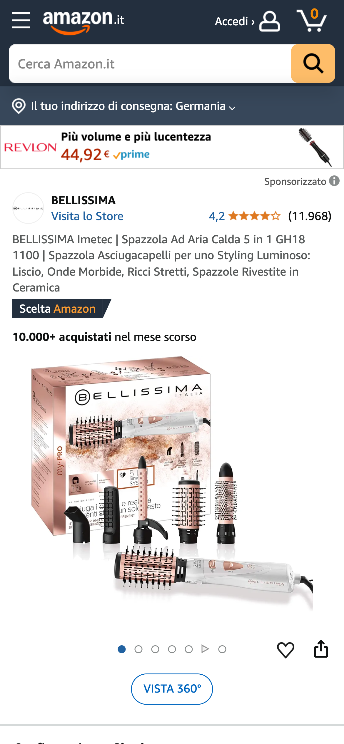 Bellissima Heißluftbürste: Bellissima Imetec Heißluftbürste 5-in-1 auf Amazon IT.